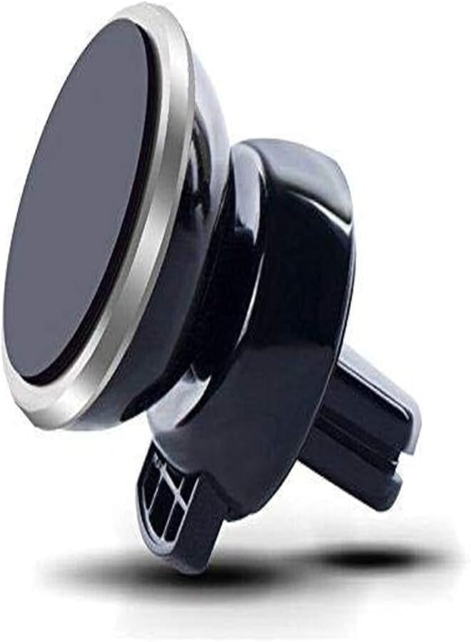 Universal 360 Degree Rotating Air Vent Magnetic Car Mount Cell Phone Holder Cradle for iPhone 6s Plus-6s-6,Galaxy S7-S7 Edge,S6-S6 Edge,Galaxy Note 5 All Smartphones And GPS-Silver